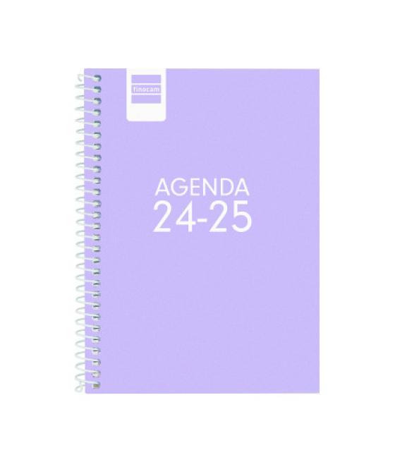 Agenda escolar 2024-2025 8º 120x164 semana vista horizontal cool lila finocam 645000825