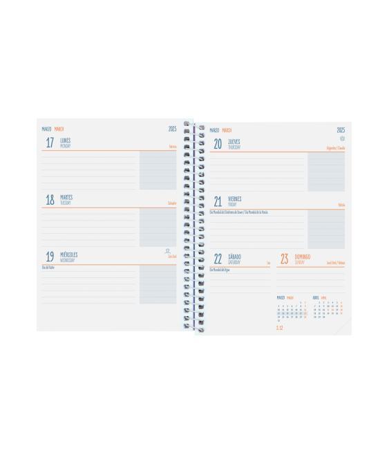 Agenda escolar 2024-2025 8º 120x164 semana vista horizontal cool selva finocam 645000725