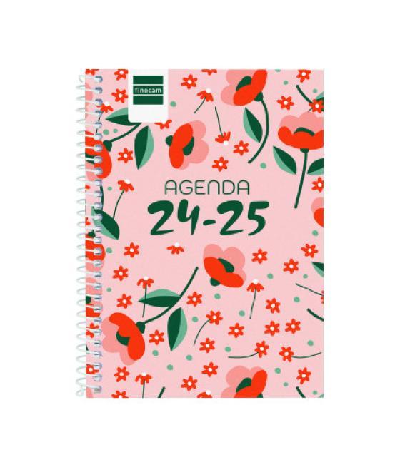 Agenda escolar 2024-2025 8º 120x164 semana vista horizontal cool floral finocam 645000625