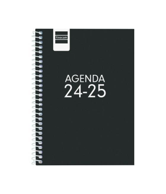 Agenda escolar 2024-2025 8º 120x164 semana vista horizontal cool negro finocam 645000325