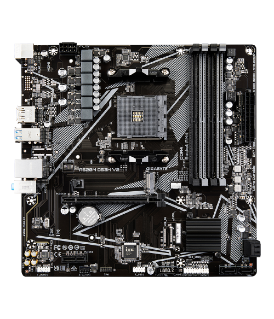 Gigabyte a520m ds3h v2 (rev. 1.0) zócalo am4 micro atx