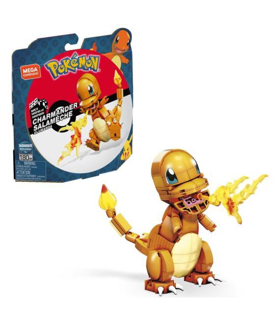 Figura mattel mega construx pokemon charmander 180 pcs build & show