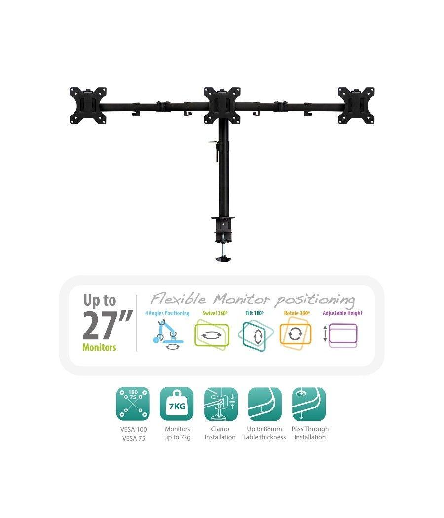 EWENT  EW1513 Sopore Tv Mesa  3 Monit. Hasta 27" - Imagen 2