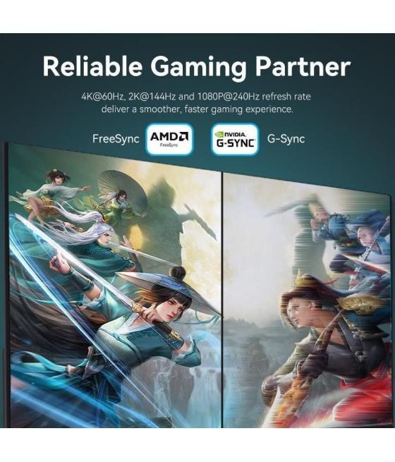 Cable displayport 1.2 4k vention hakbl/ displayport macho - displayport macho/ 10m/ negro