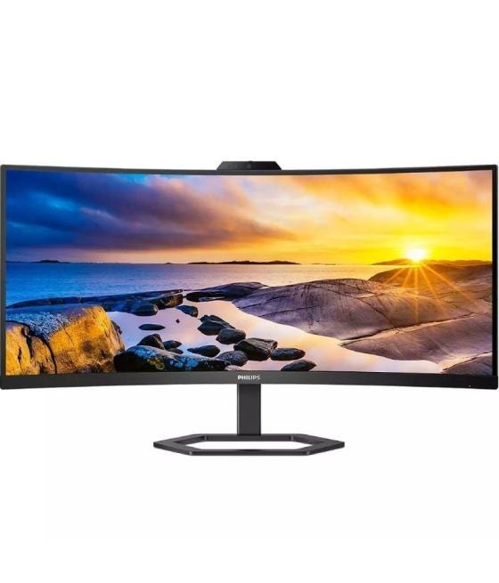 Monitor profesional ultrapanorámico curvo philips 34e1c5600he 34'/ wqhd/ webcam/ multimedia/ regulable en altura/ negro