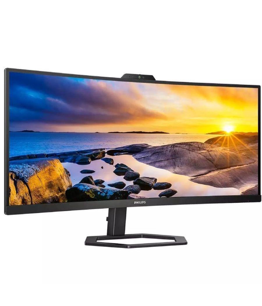 Monitor profesional ultrapanorámico curvo philips 34e1c5600he 34'/ wqhd/ webcam/ multimedia/ regulable en altura/ negro