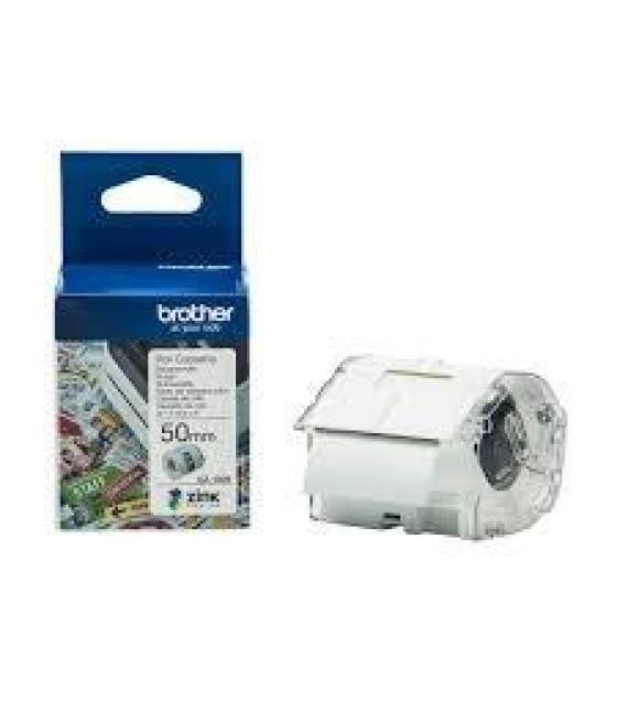 Brother rollo de cinta adhesiva zero ink para etiquetadora vc500w cz1005 5cmx5m.