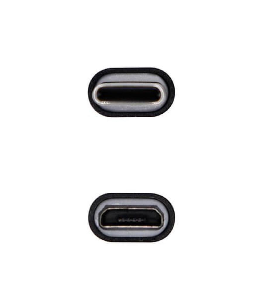 Adaptador usb-c 2.0 a micro usb-b aisens negro