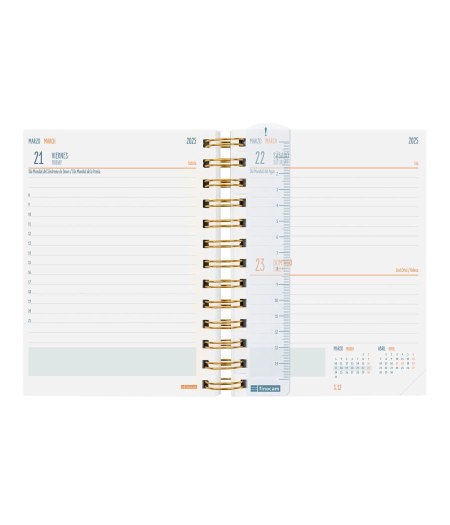 Agenda escolar 2024-2025 8º 120x169 1 día página mini-institut personalizable finocam 530204225