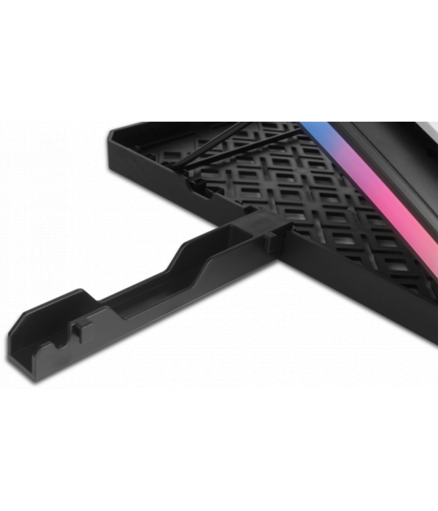 Krom base refrigeracion portatil hasta 19". soporte smartphone. hub 2 x usb. rgb (nxkromkooler)