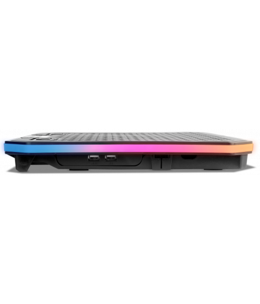 Krom base refrigeracion portatil hasta 19". soporte smartphone. hub 2 x usb. rgb (nxkromkooler)