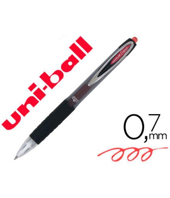 Bolígrafo uni-ball signo 207e retráctil 0,7 mm color rojo