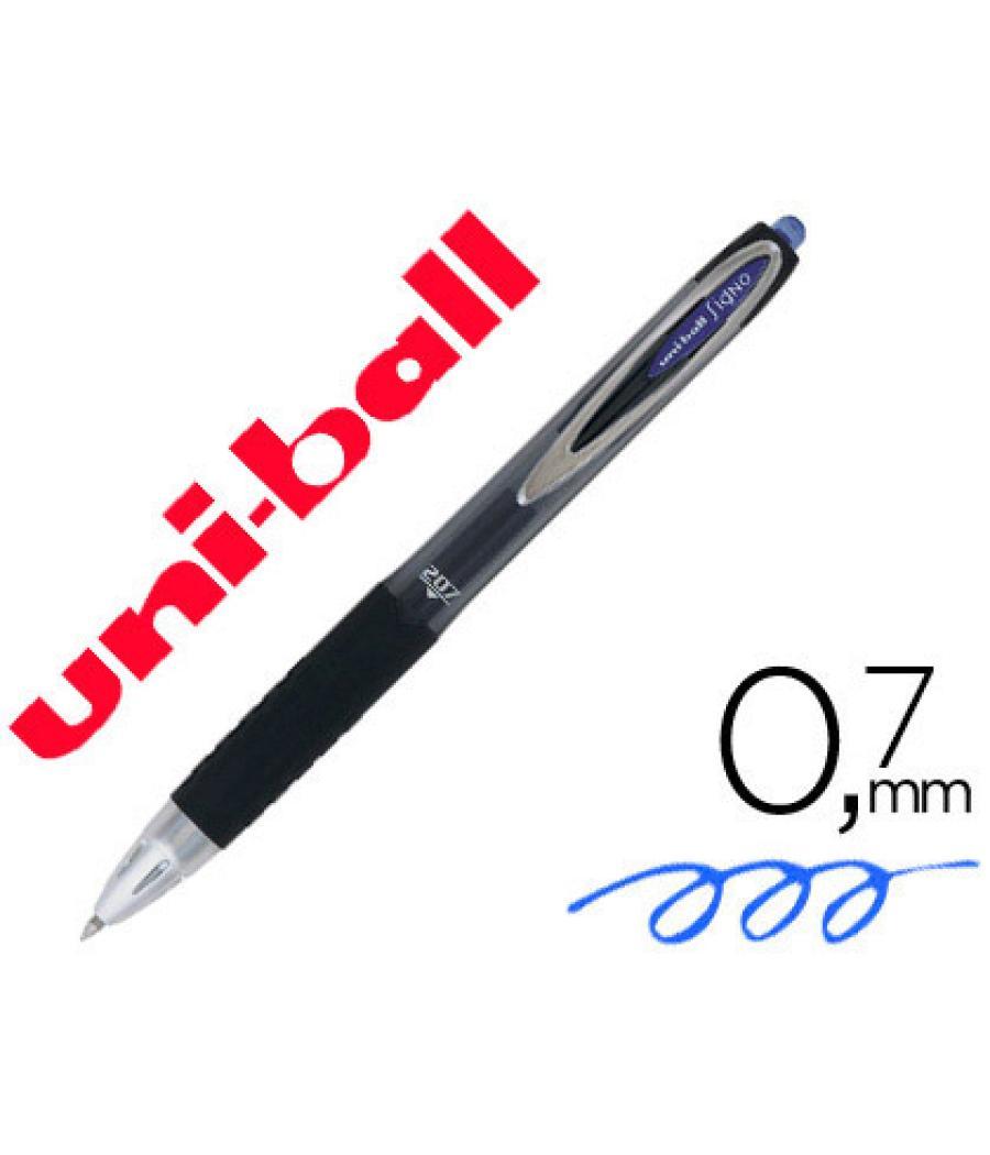 Bolígrafo uni-ball signo 207e retráctil 0,7 mm color azul