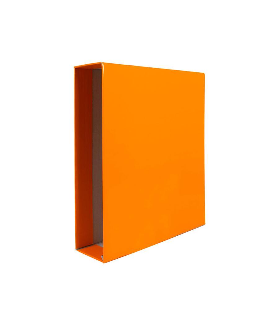 Caja archivador liderpapel de palanca cartón din a4 documenta lomo 75mm color naranja