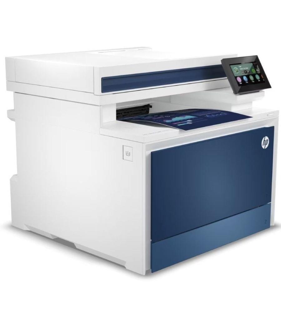 Multifunción láser color hp laserjet pro 4302fdw/ wifi/ fax/ dúplex/ blanca y azul