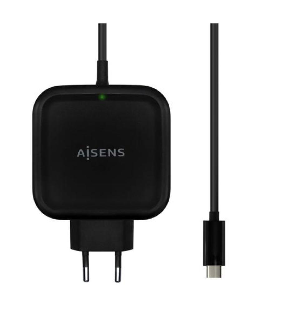 Aisens cargador 65w, 1xusb-c pd3.0, qc3.0, negro 1,2 m