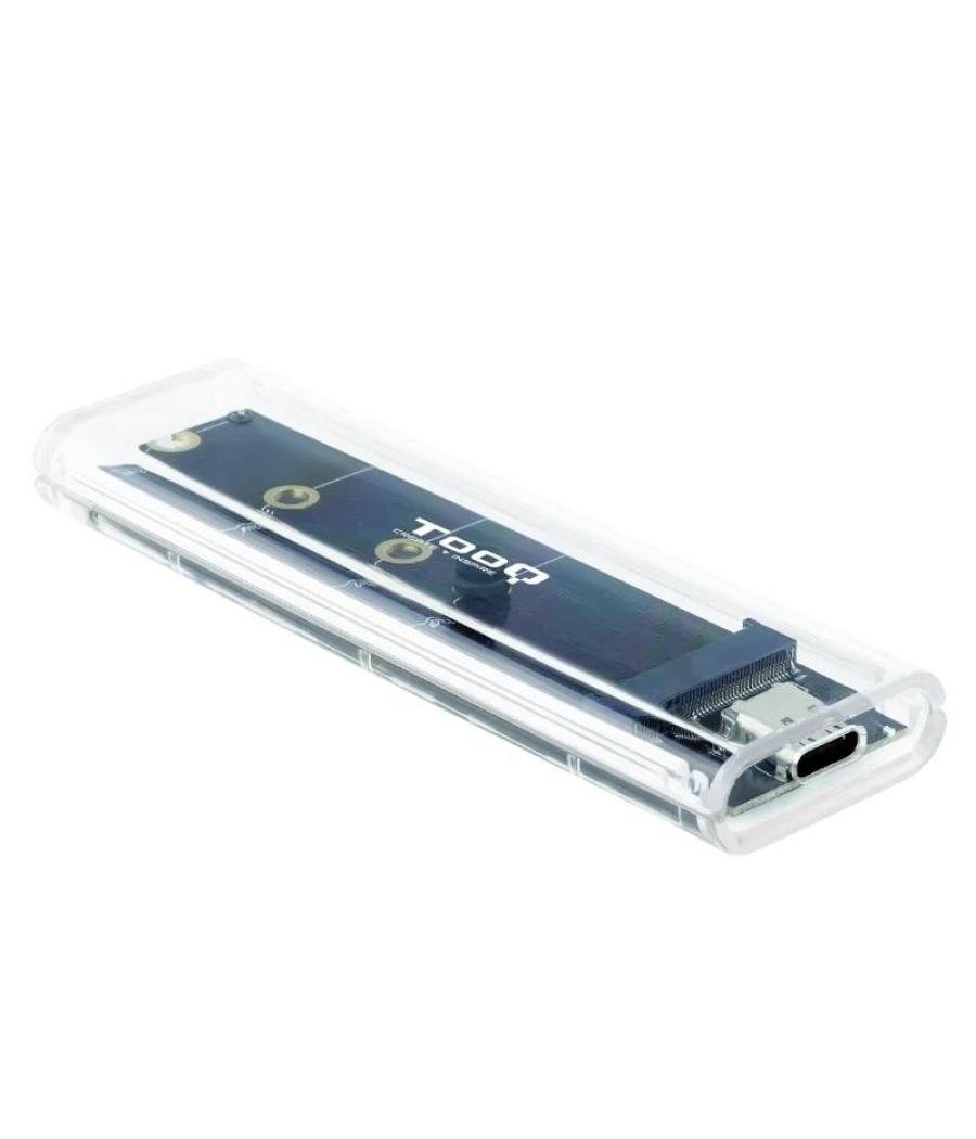 Tooq caja externa ssd m.2 ngff/nvme transparente