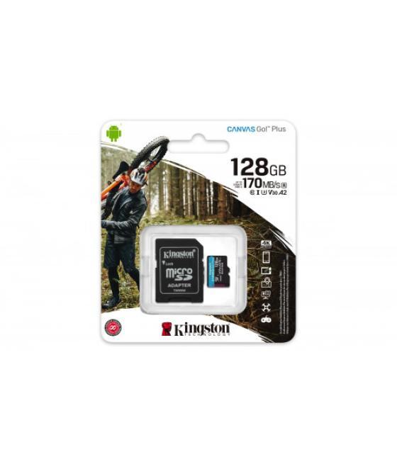 Kingston technology canvas go! plus memoria flash 128 gb microsd clase 10 uhs-i