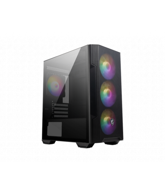 Msi mag forge m100r carcasa de ordenador midi tower negro, transparente