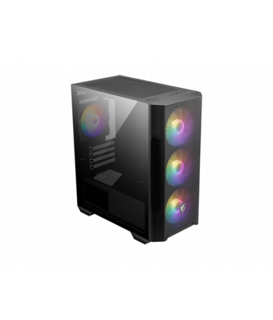 Msi mag forge m100r carcasa de ordenador midi tower negro, transparente