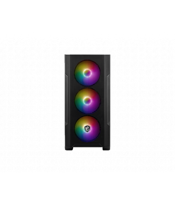 Msi mag forge m100r carcasa de ordenador midi tower negro, transparente