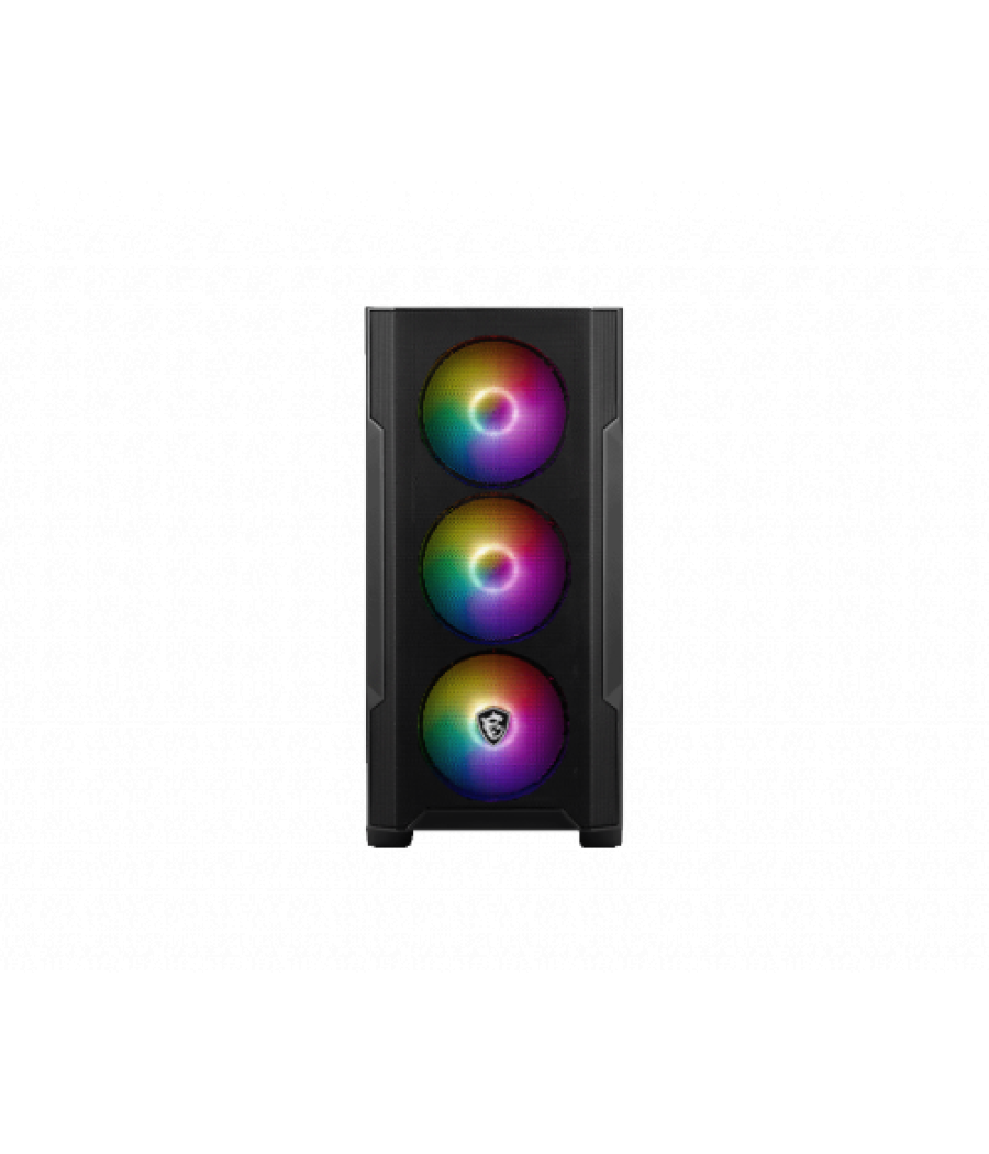 Msi mag forge m100r carcasa de ordenador midi tower negro, transparente