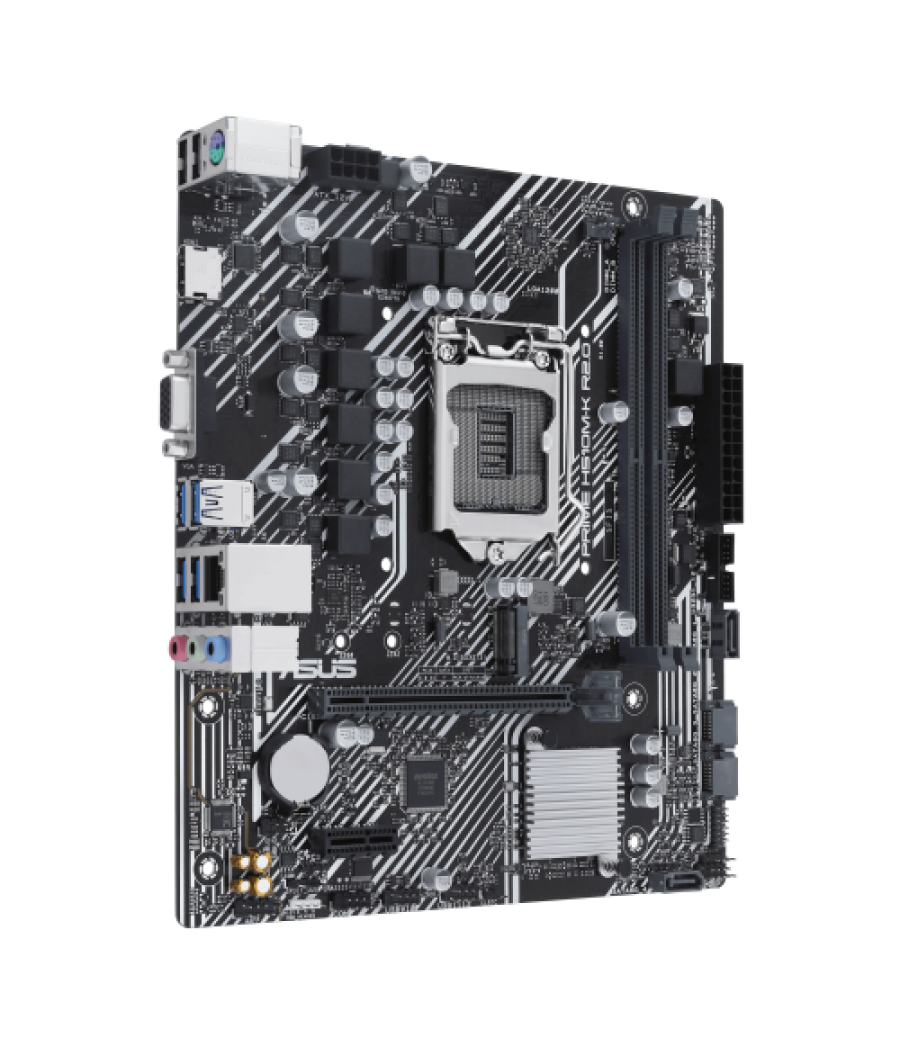 (a) placa asus prime h510m-k r2.0,intel,1200,h470,2ddr4,64gb,vga+hdmi,gblan,4sata3+m.2,3usb3.2,matx