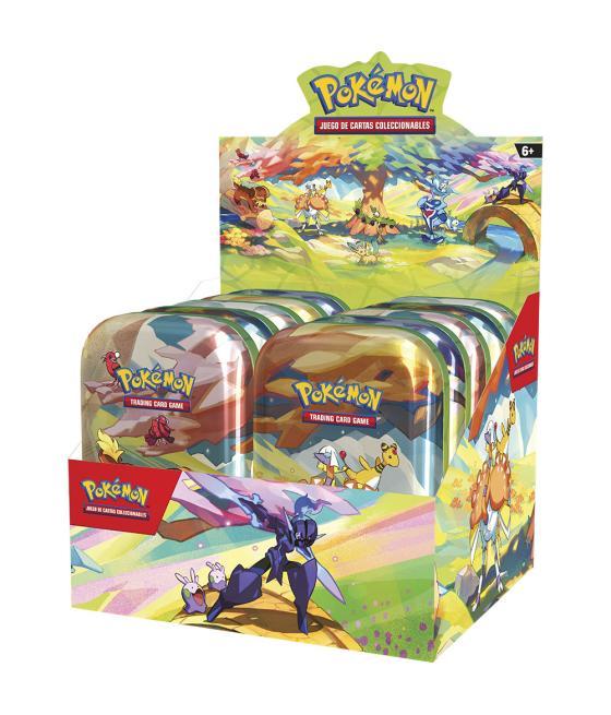 Juego de cartas pokemon tcg june mini lata 2024 1 unidad aleatoria español