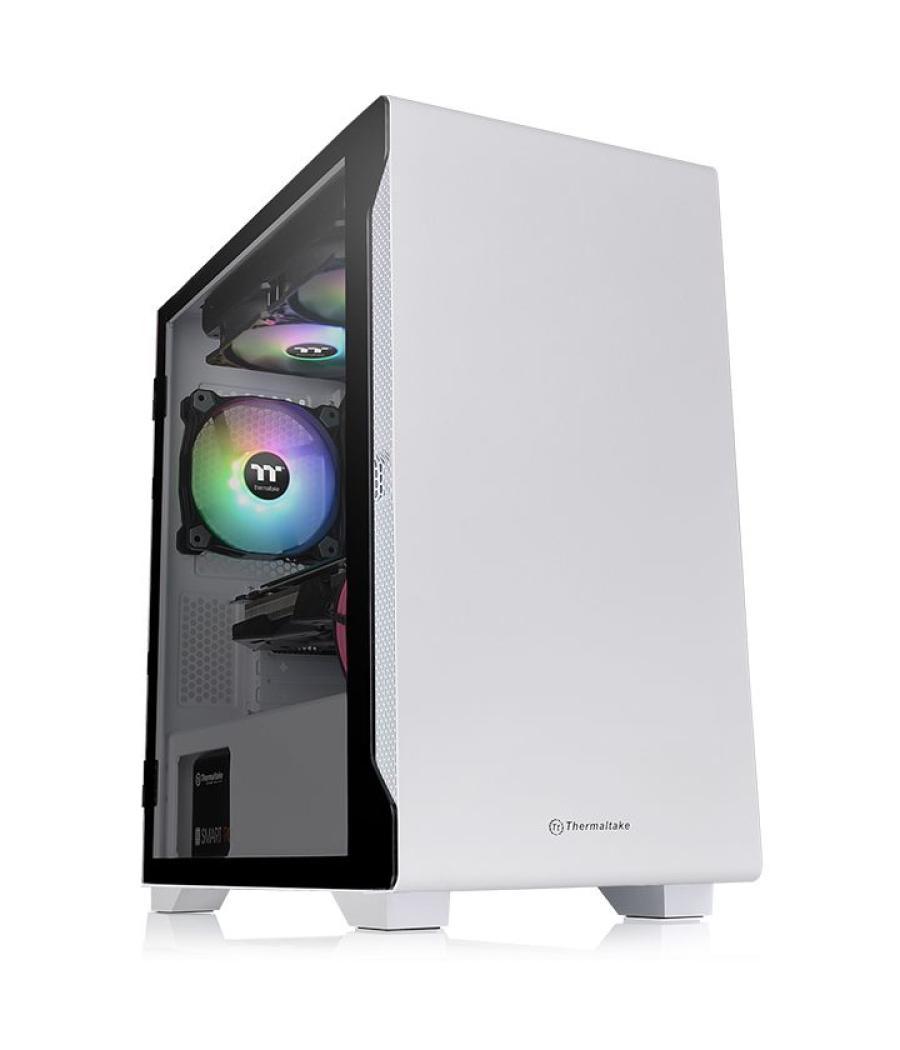 Torre micro atx thermaltake s100 tg - ven 120mm incluido - cristal templado - blanco