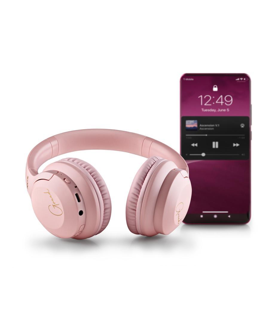 Auriculares inalambricos ngs artica greed rosa