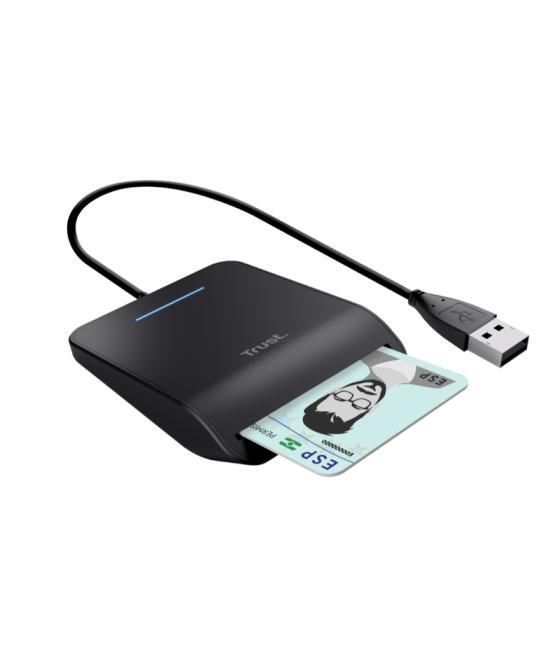 Lector tarjetas externo usb 2.0 primo negro trust