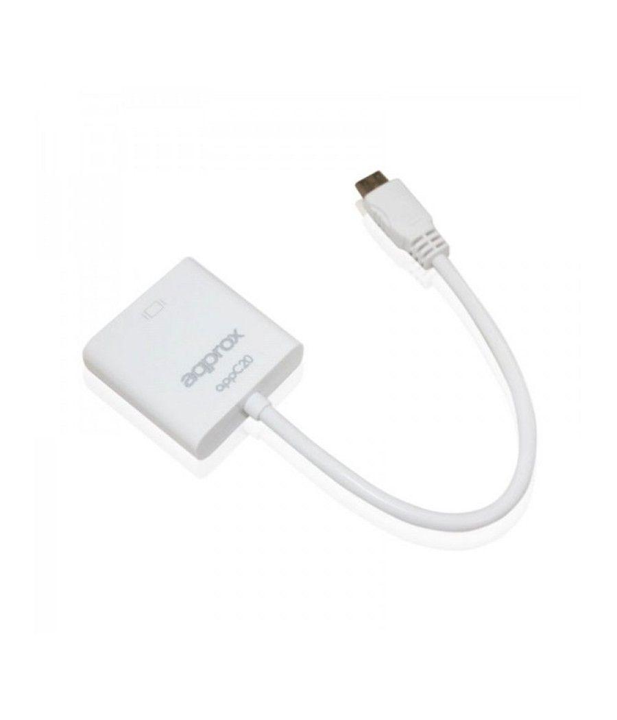 approx APPC20 Adaptador Mini HDMI a VGA  bl/negro - Imagen 1