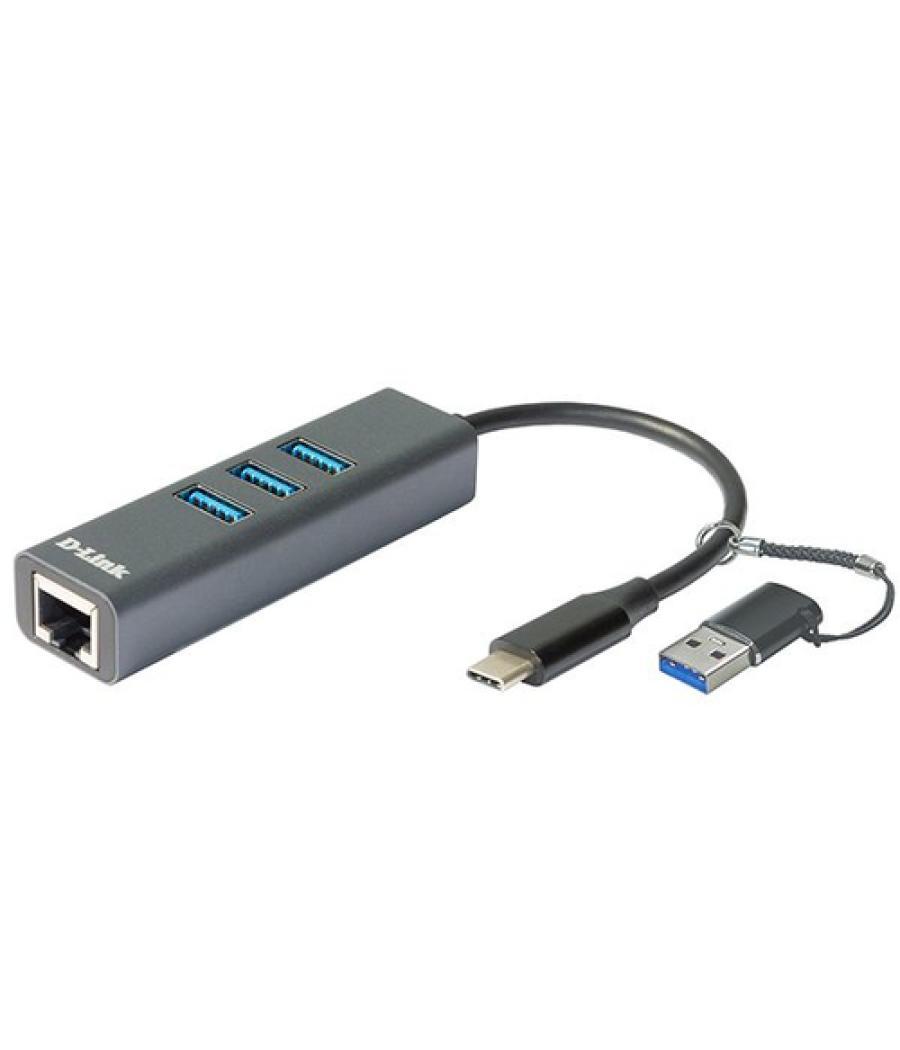 D-Link DUB-2332 base para portátil y replicador de puertos Alámbrico USB Tipo C Gris