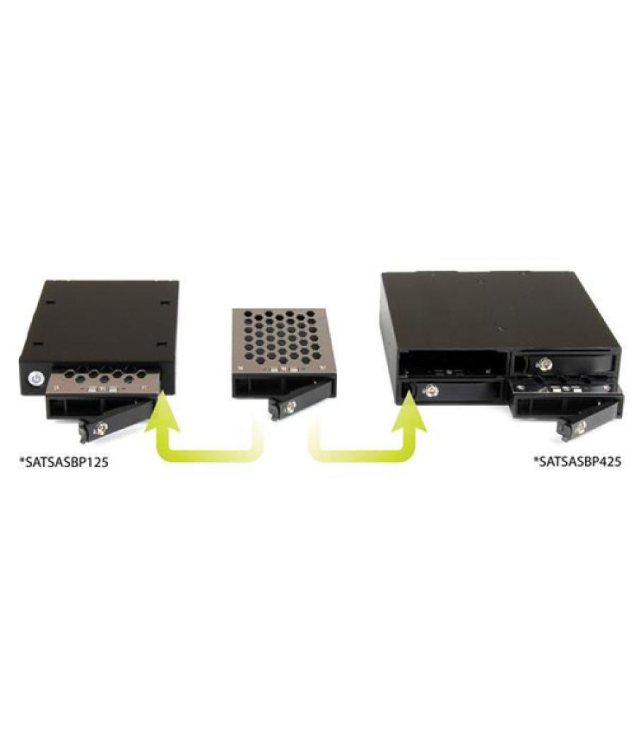 StarTech.com Backplane Rack Móvil 5,25 Pulgadas a 4 Unidades 2,5 SATA/SAS