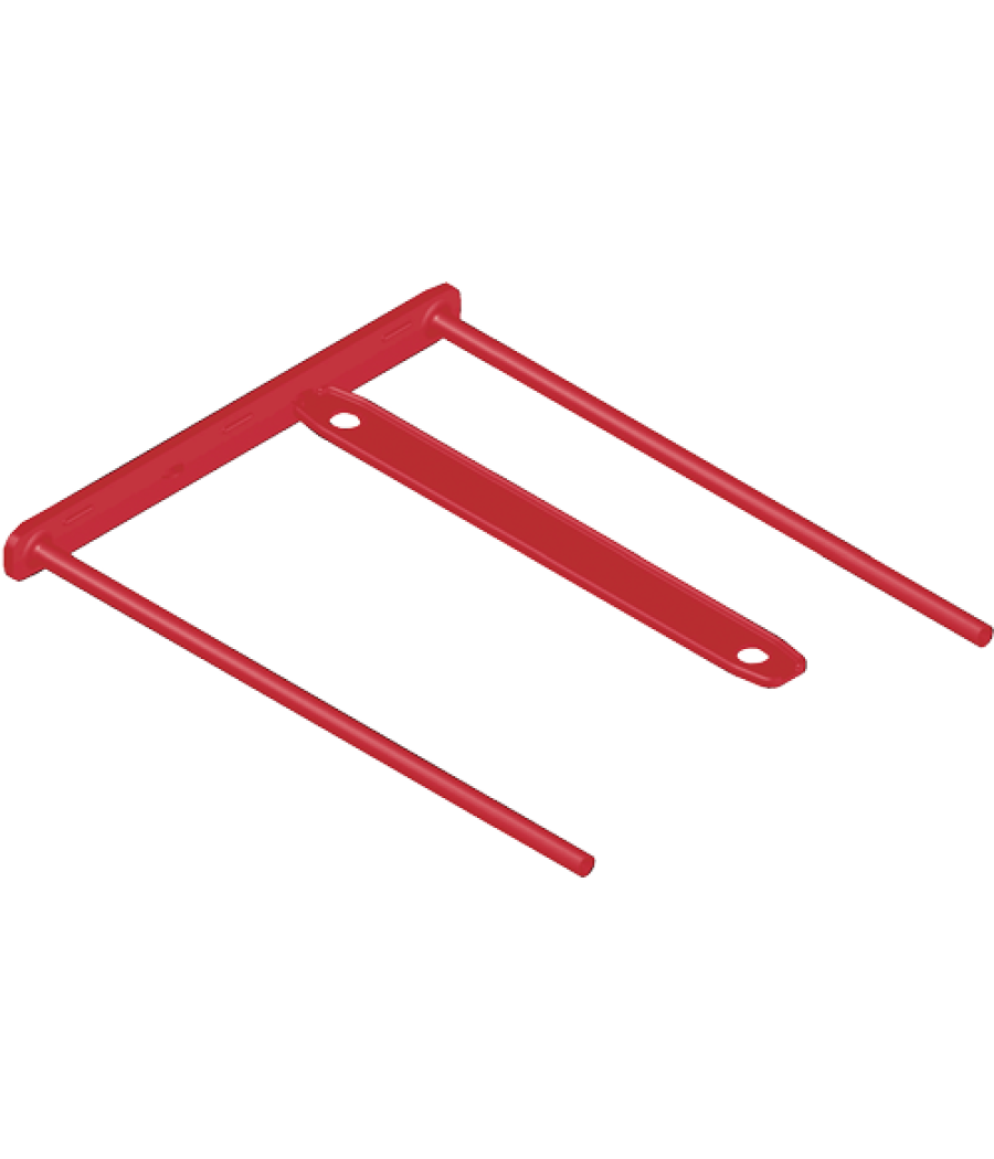 Pack 100 fastener metal flexible d-clip rojo bankers box 1189301