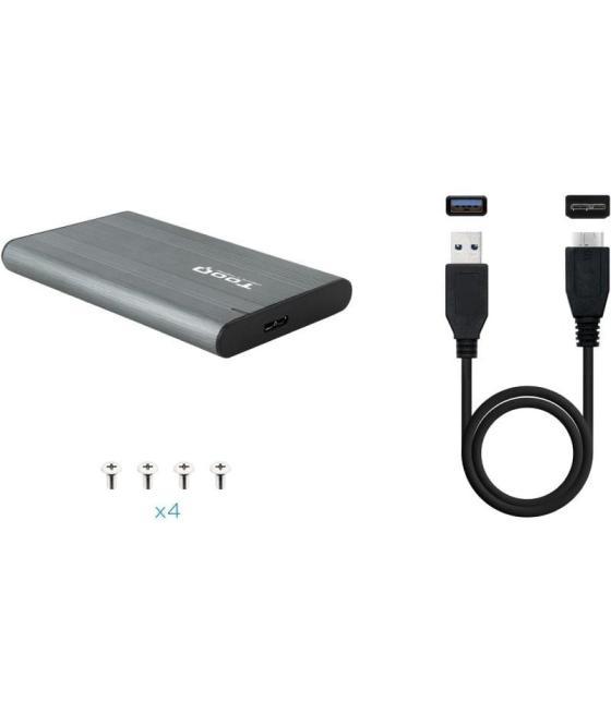 Caja externa para disco duro de 2.5' tooq tqe-2503g/ usb 3.1/ sin tornillos