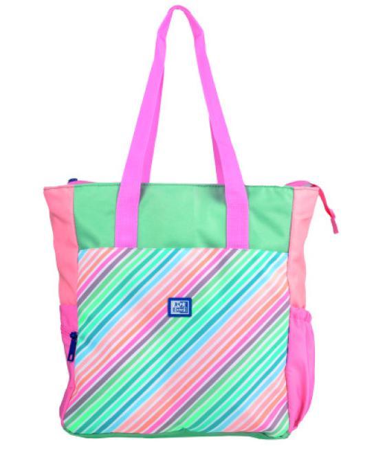 Tote bag convertible color block oxford 400182983