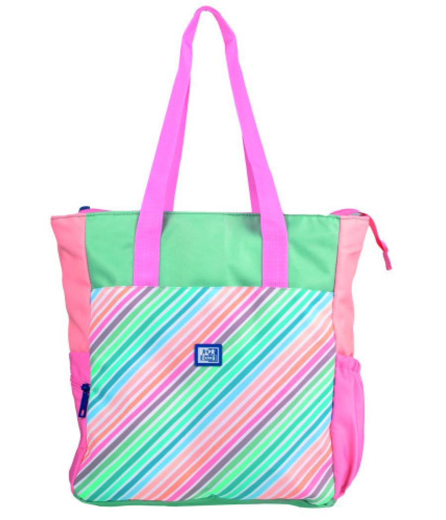 Tote bag convertible color block oxford 400182983