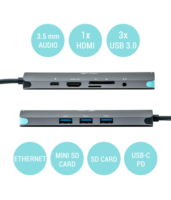 Nano docking station i - tec usb - c 4k con lan y power delivery 100w