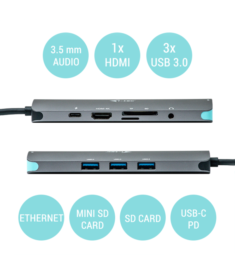 Nano docking station i - tec usb - c 4k con lan y power delivery 100w