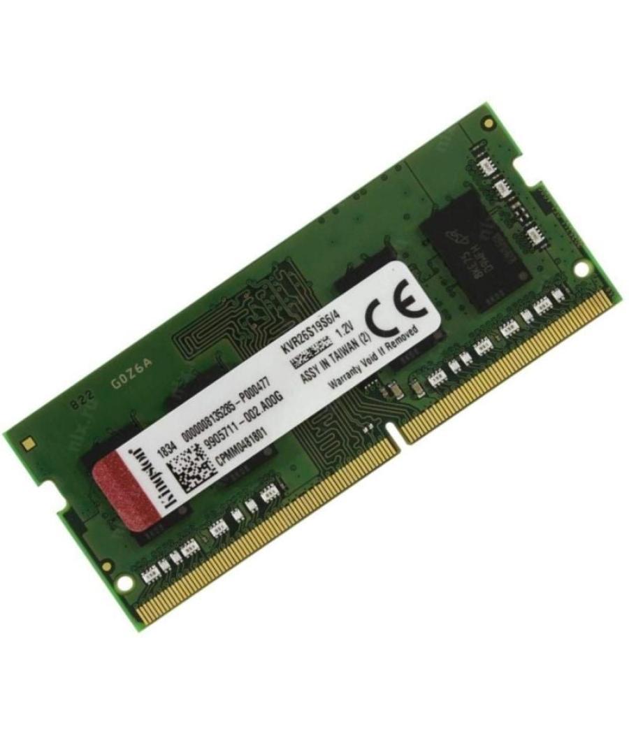 Memoria ram kingston valueram 4gb/ ddr4/ 2666mhz/ 1.2v/ cl19/ sodimm