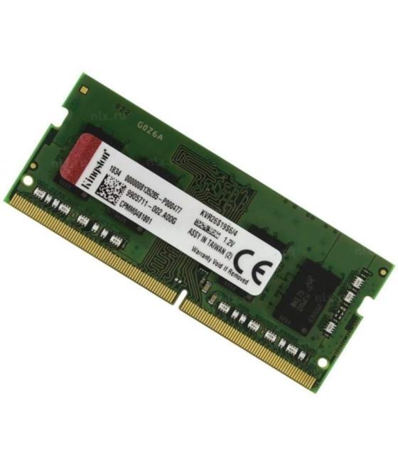 Memoria ram kingston valueram 4gb/ ddr4/ 2666mhz/ 1.2v/ cl19/ sodimm