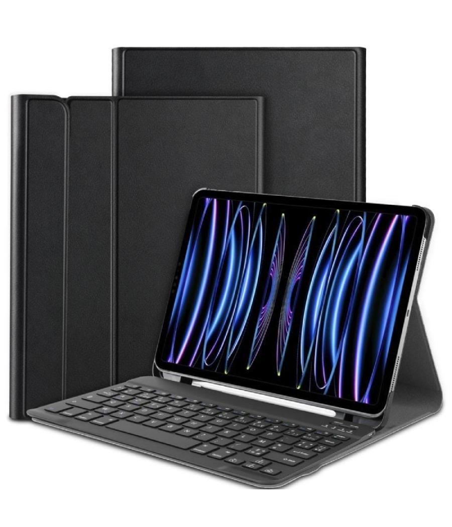 Funda con teclado just in case 8327918 bluetooth para tablet ipad pro 11' 2022-2021/ negra