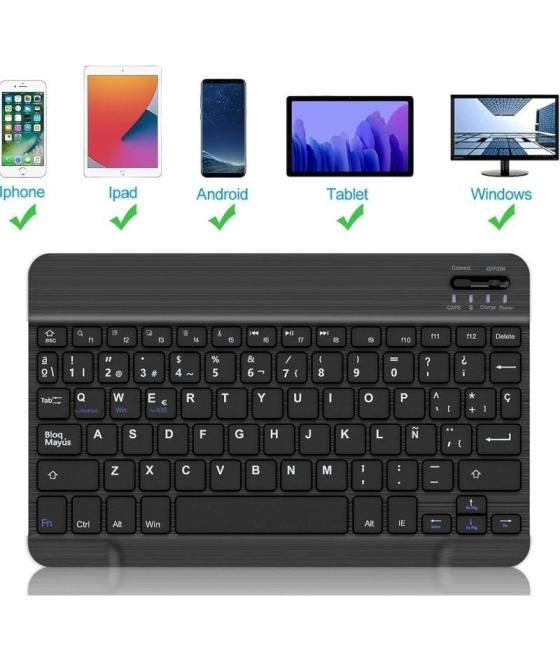 Funda con teclado just in case 8327932 bluetooth para tablet ipad pro 12.9' 2022-2021/ negra