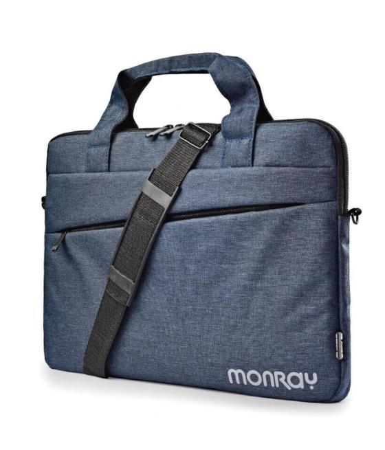 Monray maletin charter 15,6" azul jaspeado