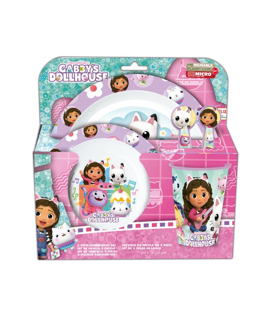 Set micro safta kids 5 piezas en estuche gabby s dollhouse party 240x245x55 mm