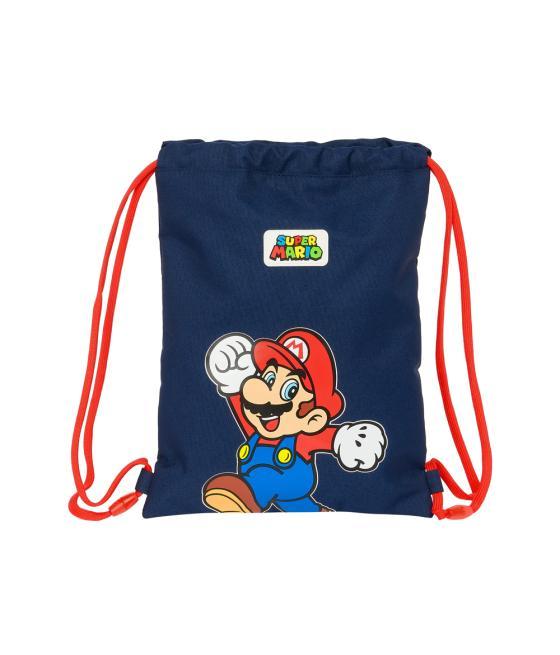 Saco plano safta junior super mario world 340x260x10 mm