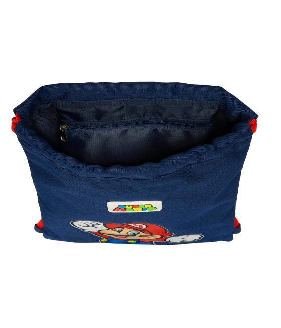 Saco plano safta junior super mario world 340x260x10 mm