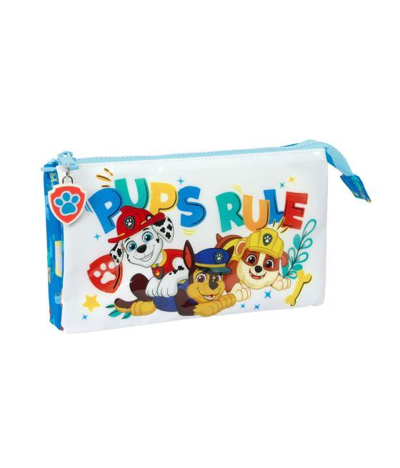 Bolso escolar portatodo safta triple paw patrol pups rule 120x220x30 mm