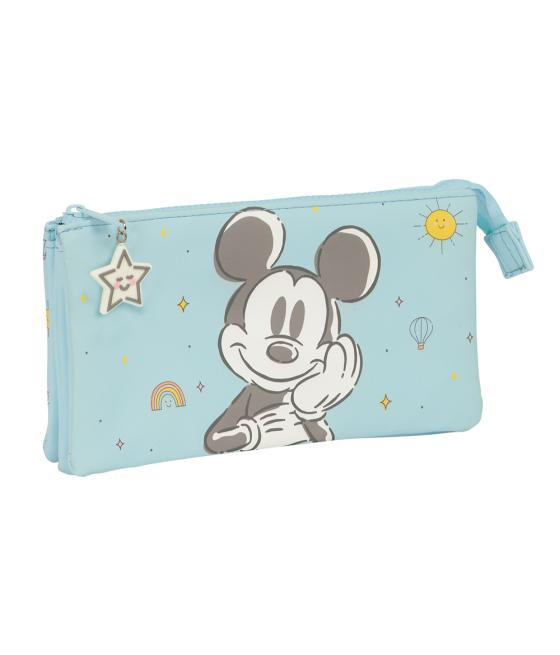 Bolso escolar portatodo safta triple mickey mouse baby 120x220x30 mm